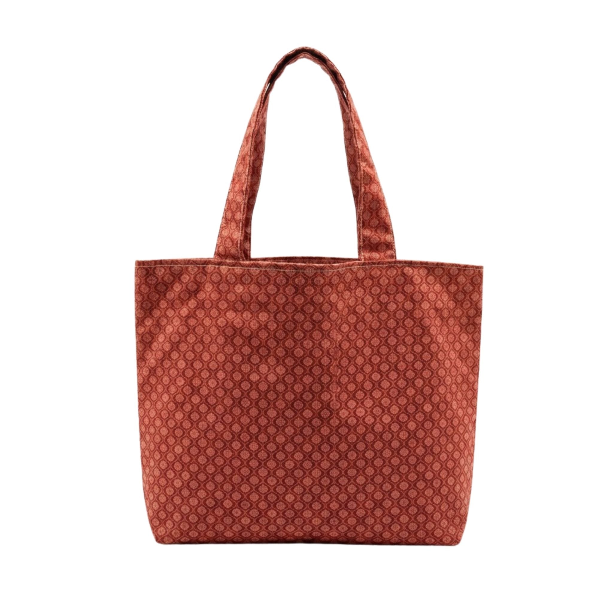 Bolso de juguete infantil de tela granate – Juego simbólico Montessori