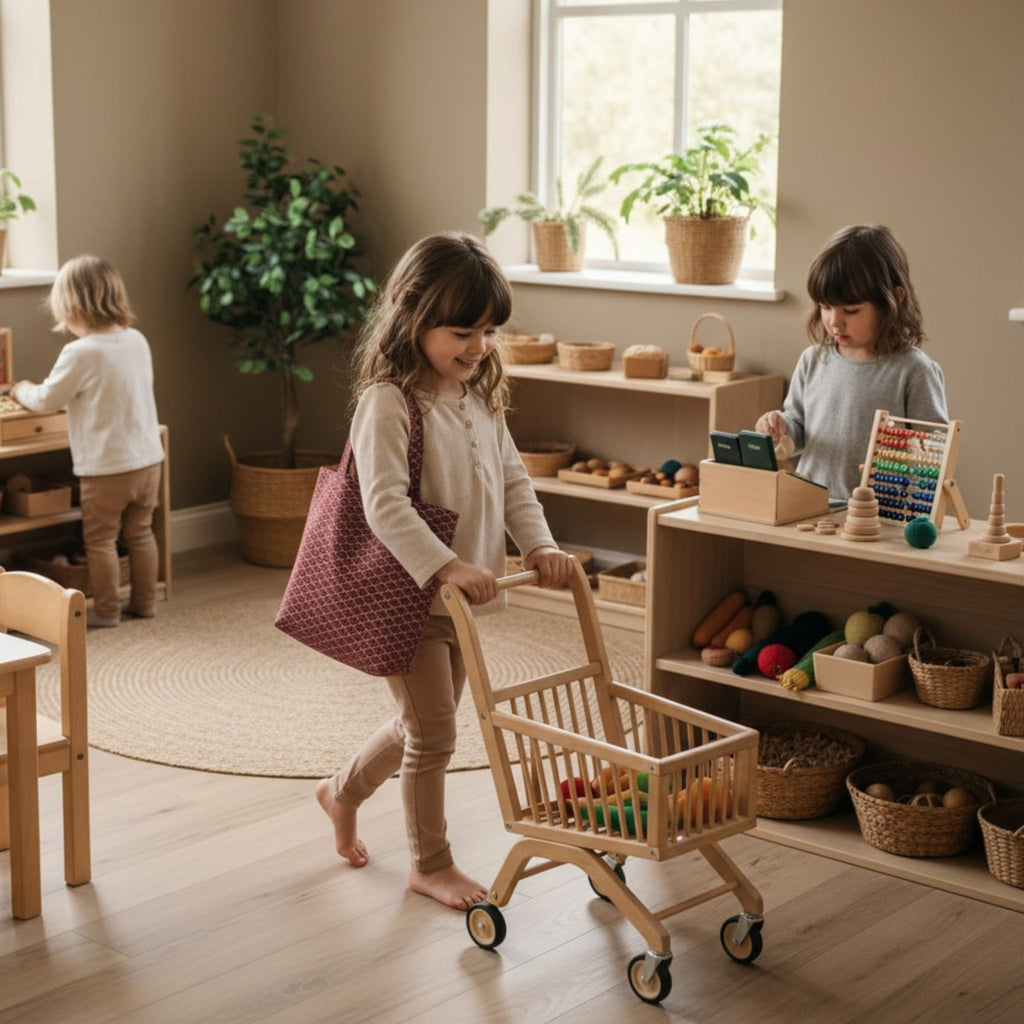 Bolsa de tela infantil para juegos de imitación