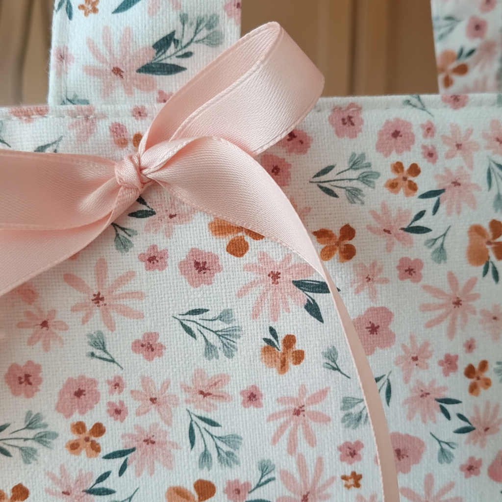 Bolso infantil reutilizable de algodón para jugar a la tienda o supermercado