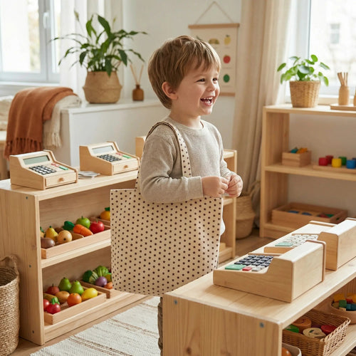 bolsos para juego simbolico infantil. textiles para ambientes de juego
de la marca decoeduca