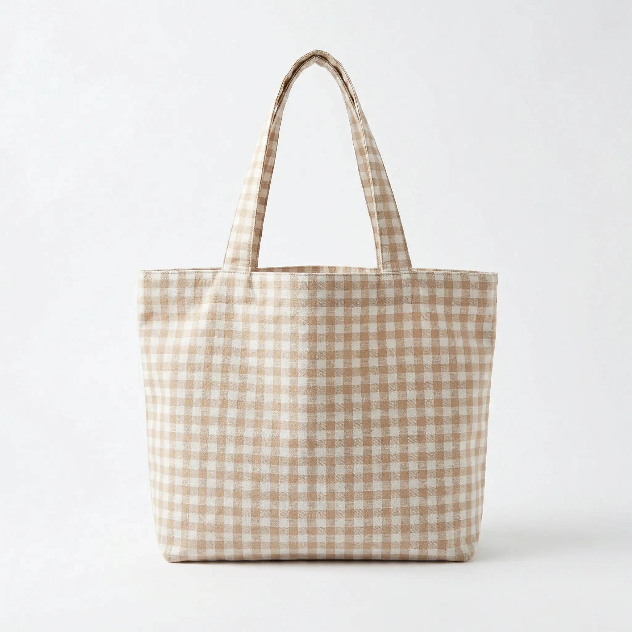 Bolso de tela infantil para juego simbólico - Cuadros vichy beige