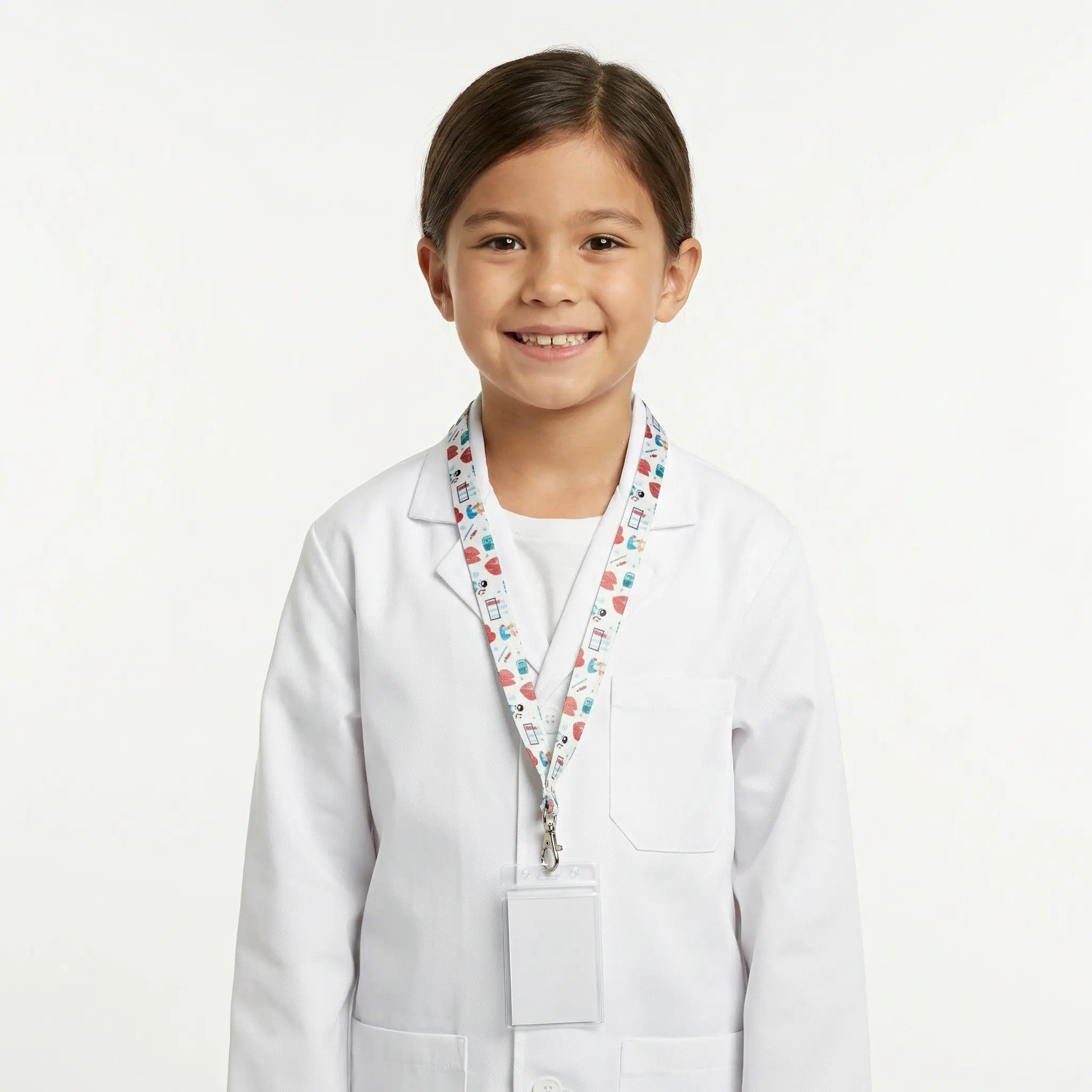 Cinta de identificación médica infantil de tela, con colores llamativos y espacio para nombre