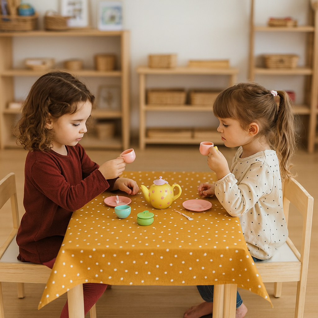 Mantel infantil para mesa de actividades en guardería o escuela
