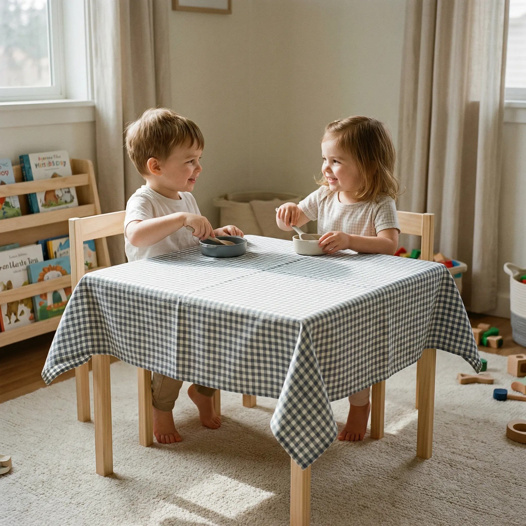 Mantel Infantil para mesa - Productos textiles para juego simbólico - Azul