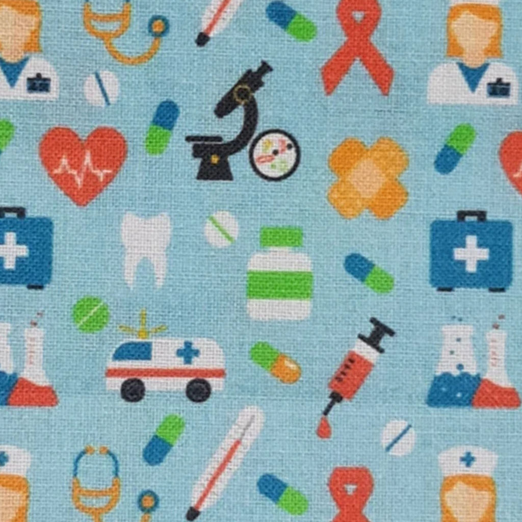 Cinta de tela con identificador para jugar a médicos - Azul