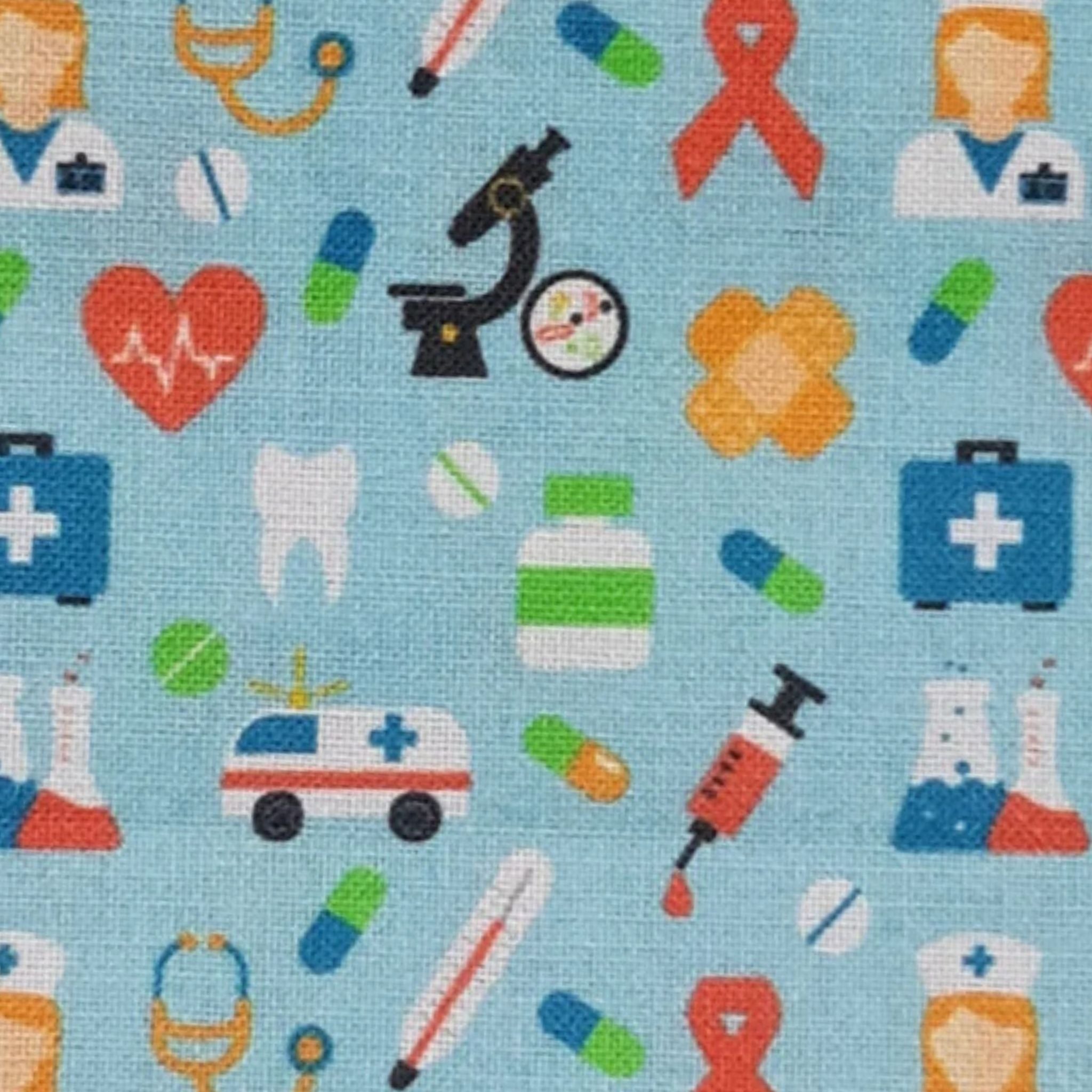 Cinta de tela con identificador para jugar a médicos - Azul