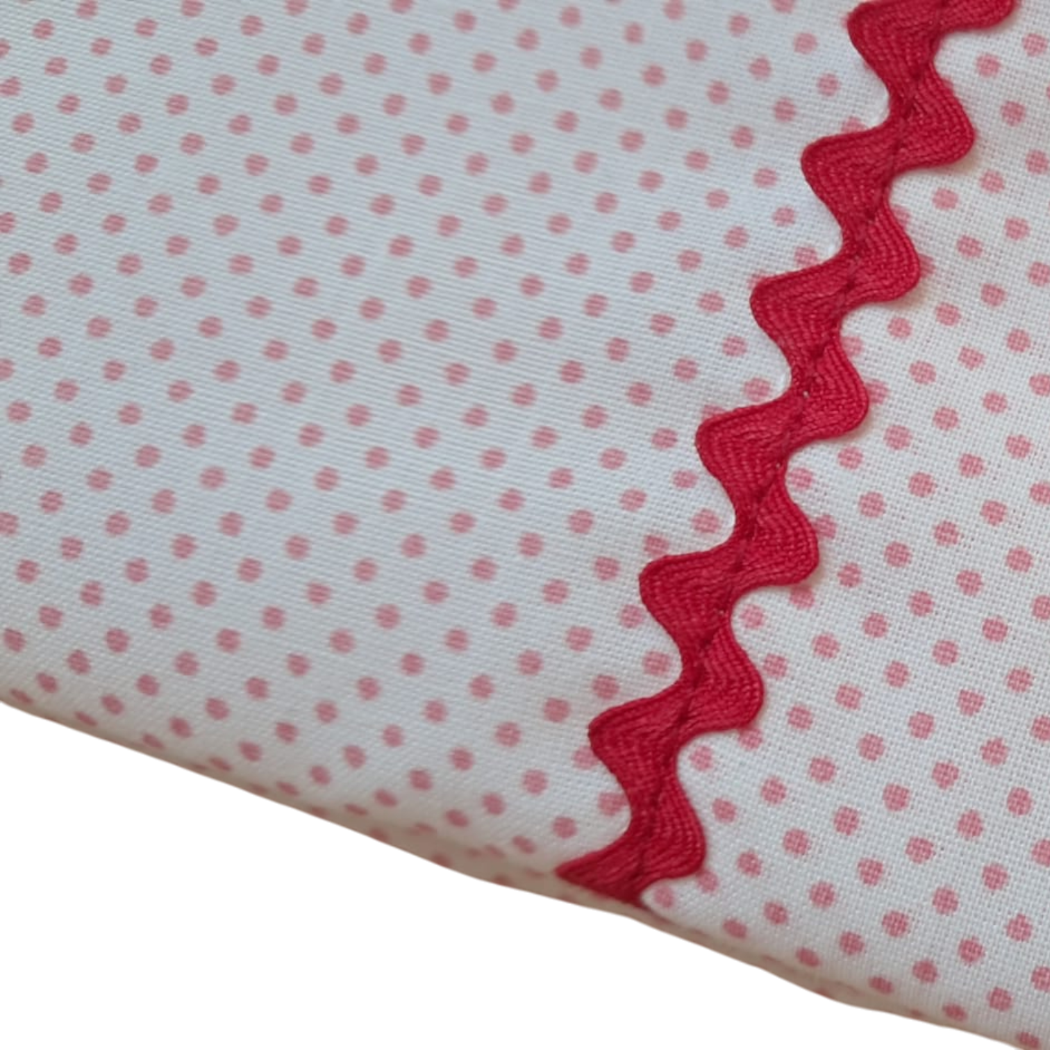 Sábana para cama de muñecas con almohada - Lunares fresa