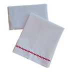 Sábana para cama de muñecas con almohada - Lunares fresa